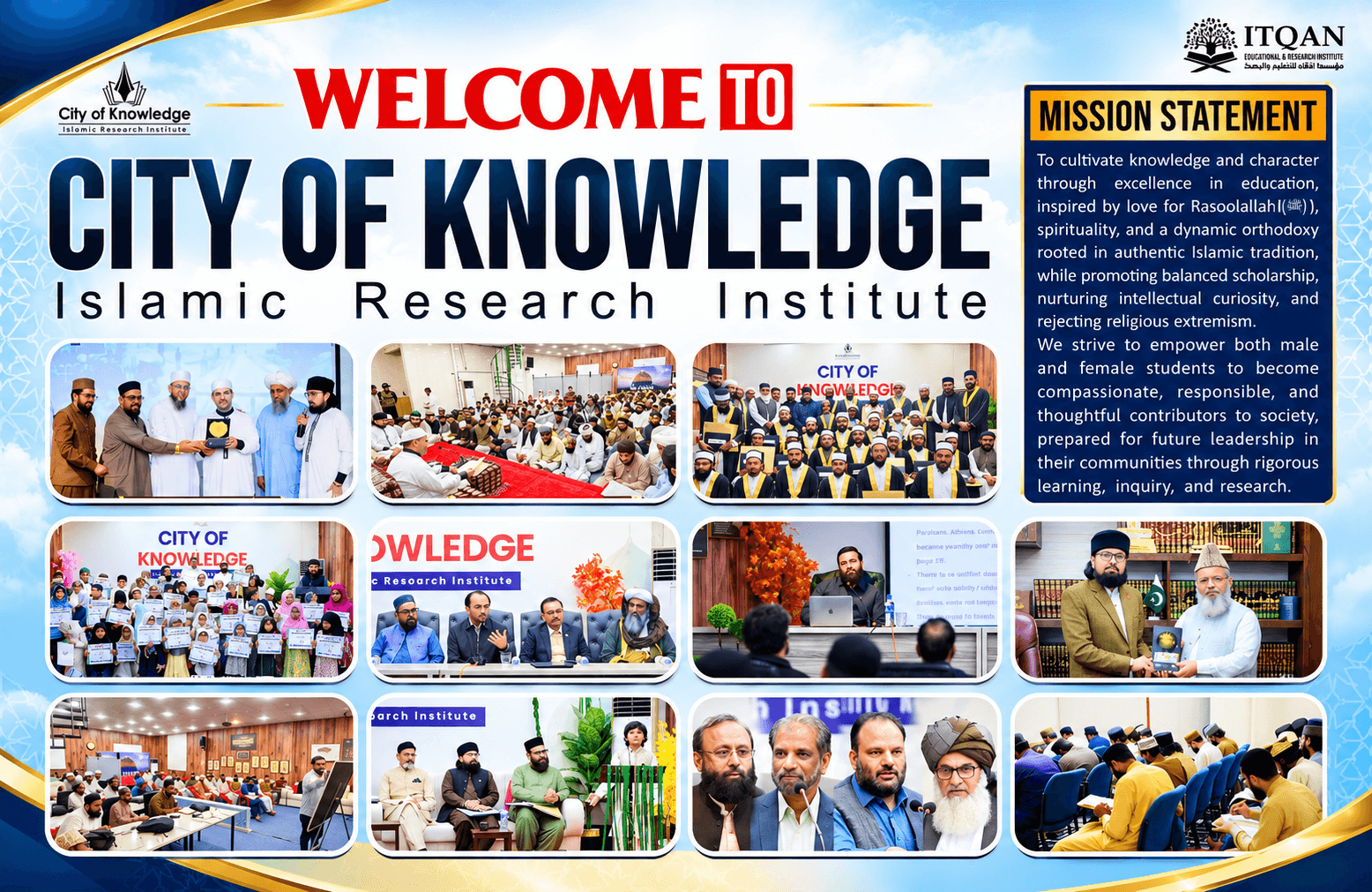 Welcome to City of Knowledge – Islamic Research Institute: mission statement and moments from our programs